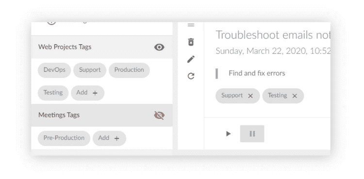 Category and Tag Filter Filter timers by tags and categories