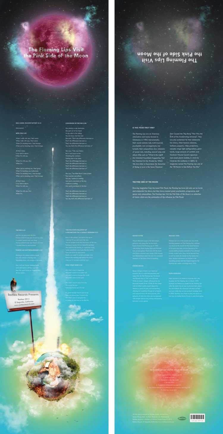 Flaming Lips Album Sleeve Interior Interior rendering of the album sleeve